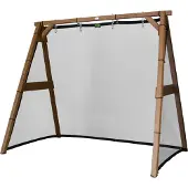 Axi 4-in-1 SportsFun in bruin | 4-in-1 Frame voor schommel, voetbal, volleybal en tennis | Schommelframe & Net voor diverse sporten
