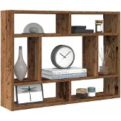 vidaXL Wandschap 75x16x55 cm bewerkt hout oud houtkleurig