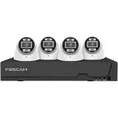 Foscam FN 9108 E T4 2T, zwart/wit, FN9108E, 8-kanaals NVR, 4x T5EP camera
