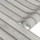 PromoHome Lichtgrijze Zelfklevende Houtlook Wandfolie - Waterbestendig 40x300 cm