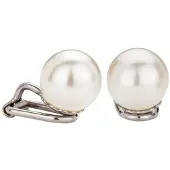 Traveller pareloorclips - met 10mm Swarovski Crystal parel cr me - #714110