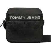 Tommy Hilfiger Heren Mesh Panel Crossbody Tas (Zwart)