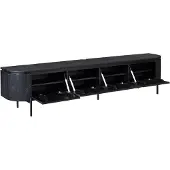 Starfurn Zwevend TV-meubel Excellent Mangohout Zwart 240cm