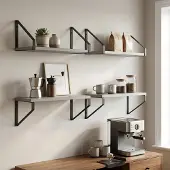 vidaXL Wandplanken 4 st Betongrijs 40 x 16 x 15,5 cm