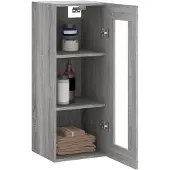 vidaXL Bovenkast 34,5x34x90 cm grijs sonoma eikenkleurig