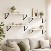 vidaXL Wandplanken 4 st Wit 60 x 16 x 15,5 cm