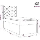 vidaXL Boxspringbed met matras Donkergroen 100 x 200 cm Fluweel