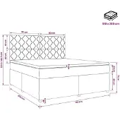 vidaXL Boxspringbed met matras met hoofdeinde Blauw 180 x 200 cm Stof