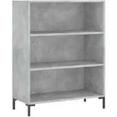 vidaXL Hoge kast 69,5x34x180 cm bewerkt hout betongrijs