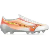 Mizuno Alpha III Japan Gras Voetbalschoenen (FG) Wit Oranje Limoen