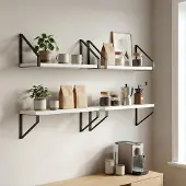 vidaXL Wandplanken 4 st Wit 40 x 16 x 15,5 cm