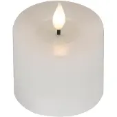 Kaemingk led kaars echt wax wit 9,5 cm flikkerend