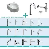 Wiesbaden FonteinPack Erato Keramiek 34x27 cm Chroom (Keuze uit 20 kranen)