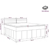 vidaXL Boxspringbed met matras, zwart, 160 x 200 cm, gestoffeerd