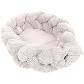 Meowbaby Babynest met Gevlochten Rand Ecru