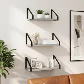 vidaXL Wandplanken 3 st Betongrijs 40 x 16 x 15,5 cm