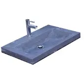 Sanilux Wasblad Trend Stone 60x47x5cm Natuursteen (met 1 kraangat)