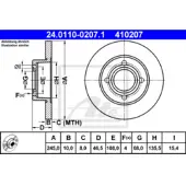 Ate 24.0110-0207.1 Remschijf