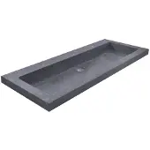 Wiesbaden Raw wastafel enkel met 2 kraangaten 100x46x5 cm hardsteen gezoet