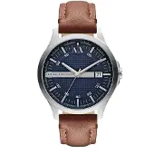 Armani Exchange Analoog horloge donkerblauw / bruin / zilver