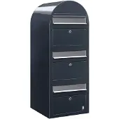 Bobi Brievenbus Trio 7016 i Donkergrijs