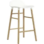 Normann Copenhagen Barstoel Form Oak 65 cm White