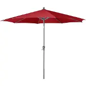 Platinum Riva stokparasol rood | Ø300cm ronde tuintafel