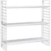Tomado Boekenrek 3 Planken Wit - 70 x 68 x 21 cm