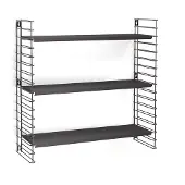 Tomado Boekenrek 3 Planken Zwart - 70 x 68 x 21 cm