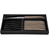 Laguiole Innovation Line steakmessen - eiken - 6 stuks