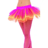 Vegaoo Tutu in roze geel en oranje voor vrouwen