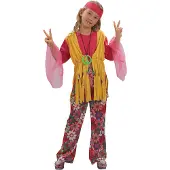 Vegaoo Veelkleurige hippie outfit voor meisjes