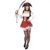 Vegaoo Sexy piraten outfit met tule rok voor dames