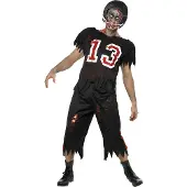 Smiffys American football zombie kostuum voor heren Halloween pak
