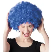 Boland Pruik Afro Blauw