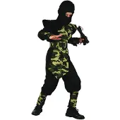 Vegaoo Ninja militair pak voor jongens - Verkleedkleding - 128/134