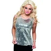 Boland Top Sequins zilver