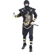 Vegaoo Zwarte ninja kostuum voor mannen