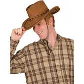Boland - Hoed cowboy Rancher bruin Bruin - 59 - Volwassenen - Unisex - Cowboy - Indiaan