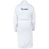 Yoursurprise Badstof badjas voor mannen - met naam - Wit L/XL