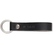 Yoursurprise Luxe leren sleutelhanger graveren - Zwart