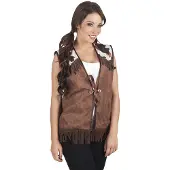 Generique Veste Western Marron Femme Taille Unique