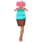 Rubies Turquoise cupcake kostuum voor dames