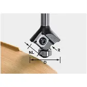 Festool 499808 Wentelplaat Lengte 55 mm Afmeting, Ø 28 mm Werklengte 3 mm Schachtdiameter 8 mm