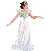 Vegaoo Verkleedkostuum prinses wit voor meisjes Carnavalskleding - Verkleedkleding - 128/134