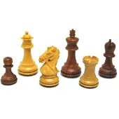 Generic Rein Knight - Schaakstukken set - Handgesneden hout 96mm
