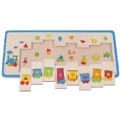 Beleduc treinpuzzel zoek de vormen 8 stukjes