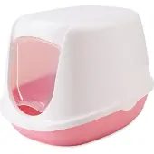 Savic Kattenbak Kitten Duchesse Roze - Wit 44 x 35 x 32 cm