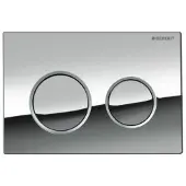 Geberit Omega 20 bedieningsplaat 2-knops front/planchetbediening Chroom-Matchroom-Chroom