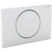 Geberit Sigma 10 bedieningsplaat kleuren:plaat/ring/knop Zwart-Chroom-Zwart